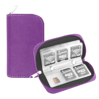 28 fentes pochette de rangement organisateur de stockage carte SIM SD éco-fusionnée sac de support de carte mémoire en Nylon éco-fusionné pour paquet SDHC Micro SD CF