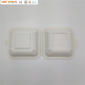 可堆肥玉米淀粉食品容器一次性外卖汉堡盒可生物降解翻盖 - Product Image 3