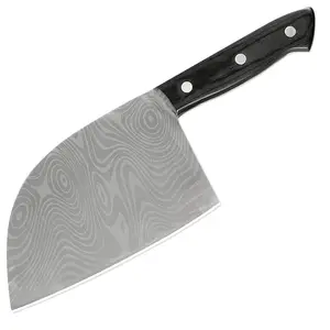 Atacado grande faca do talhador-Popular novo padrão de damasco 4mm, grosso, lâmina, serbiano, aço inoxidável, grande, corte de osso, cozinha, caça, cutelo, faca