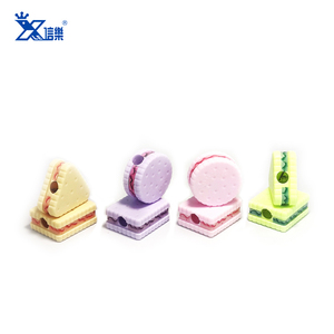 Top Factory Custom logo 8mm temperamatite carino biscotto Sacapuntas Escolar cancelleria <span class=keywords><strong>matita</strong></span> <span class=keywords><strong>e</strong></span> temperamatite per l'ufficio scolastico - Product Image 2