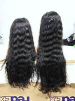 Promoción: Pelucas de Cabello Virgen Natural Doble Trama, Lisas y Onduladas, con Encaje Completo 13x4, de 26 y 32 Pulgadas, de Alta Calidad, 320g