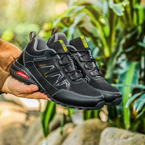 Chaussures de randonnée pour hommes, tige synthétique, doublure en mesh, semelle extérieure en caoutchouc, respirantes, toutes saisons, chaussures de trekking et de marche en plein air, bout rond, EVA - Product Image 3