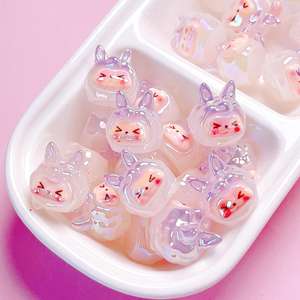 2025 The Popular Explosion Cartoon <b>Resin</b> Jelly Gradual Change Kiki Straight Hole <b>Pine</b> Beads DIY Mobile Phone Chain Acrylic Beads - Product Image 6