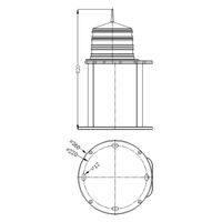 YF-LS/SJ  Lumière solaire marine étanche IP68 pour phare de balise, portée 4-6 NM, navigation maritime