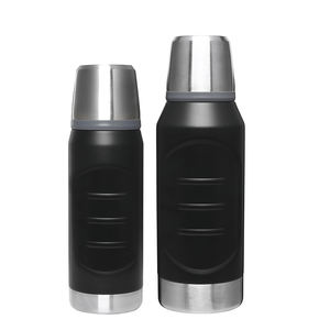 Botella de Agua Aislada al Vacío con Rayas Horizontales, Mantiene el Calor o el Frío por Mucho Tiempo, Tapa Multifuncional, Botella de Alta Calidad - Product Image 2