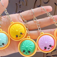 Porte-clés poupées Xiaolongbao simulées, breloques de sac pour couple, accessoires de porte-clés de voiture, petits cadeaux