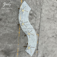 JINDY Nouvelle Arrivée Meubles Design Moderne Table à Manger Ronde en Verre Trempé Table à Manger en Acier Inoxydable Doré