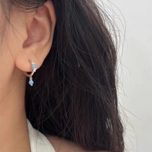 Bague rétro <span class=keywords><strong>turquoise</strong></span> LT-EK561, boucles <span class=keywords><strong>d</strong></span>'oreilles créoles en <span class=keywords><strong>argent</strong></span>, tendance pour femmes, fête, nouveauté 2025, accessoires de mode les plus vendus - Product Image 1