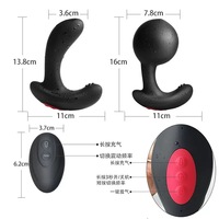 Culotte vibrante télécommandée à 10 modes, plug anal en acier, masseur de prostate électrique pour hommes