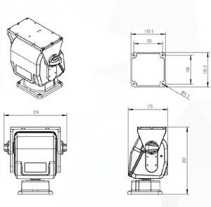 Caméra PTZ inclinable de 4MP avec zoom optique 100x pour la détection de navires, la surveillance des frontières, la surveillance côtière et maritime - Product Image 5