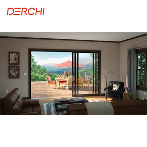 ทนต่อแรงกระแทกภายนอกที่ทันสมัยเลื่อนกรอบประตูอลูมิเนียมที่มีกระจกสองชั้น - Product Image 1