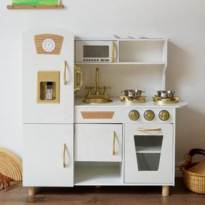 Juguete Educativo de Cocina de Imitación Montessori, Refrigerador de Juguete, Cocina de Juguete con Luz, Cocina de Madera para Jugar <span class=keywords><strong>a</strong></span> <span class=keywords><strong>Cocinar</strong></span> - Product Image 5