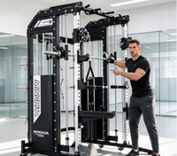 Appareil de musculation multifonction Smith tout-en-un, directement de l'usine, avec rack à squats à double pile de poids pour salle de sport à domicile, centre de fitness et studio de musculation