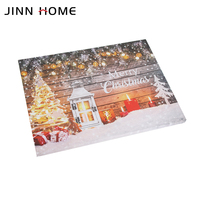 LED Wooden Christmas Wall Art Poster Photo Frame UV Printed Canvas for Christmas Decorations