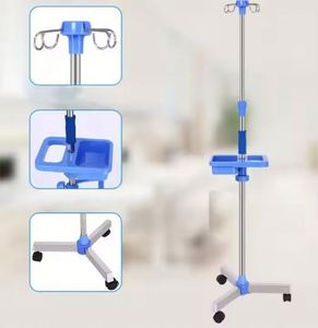 Nouveau support d'infusion portable rétractable, résistant aux dommages, avec roulettes pour un déplacement pratique, personnalisable - Product Image 1