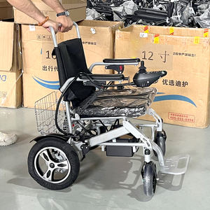 كرسي متحرك كهربائي قابل للطي من الفولاذ الكربوني مع جهاز تحكم عن بعد لذوي الاحتياجات الخاصة - Product Image 5