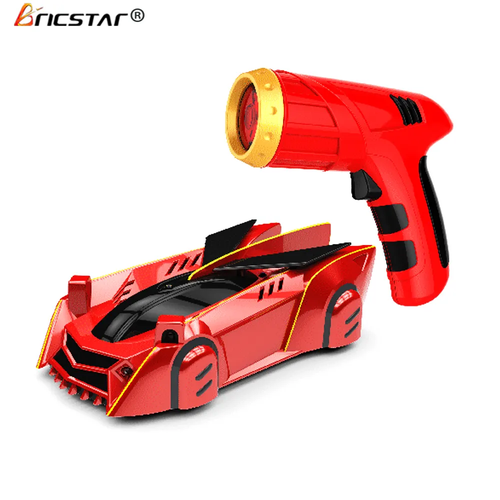 Bricstar Follow LED Laser Guided <span class=keywords><strong>RC</strong></span> echtes Wand kletter auto Fern gesteuertes Stunt auto für Kinder