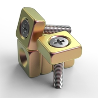 N52 Bloc Aimant Néodyme Super Fort NdFeB avec Plaqué Or 18K pour Applications Industrielles