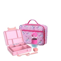 Boîte à lunch bento personnalisable avec logo, mignonne, écologique, de qualité alimentaire, grande capacité, portable, légère, sans BPA, 3 compartiments