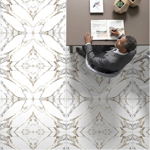 Azulejos de Porcelana Cerámica Carrara White Book Match 600x1200mm, Colección de Lujo para Pisos y Paredes de Hoteles - Product Image 3