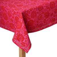 Nappe personnalisable en polyester imprimée par sublimation à motif cachemire rouge, lavable, multicolore, pour la maison, l'hôtel et les fêtes, vente en gros