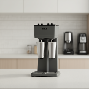 Licuadora Vevor de doble cabezal para batidos, 375W, 3 velocidades, 820 ml, vasos de acero inoxidable, para uso doméstico y comercial. - Product Image 2