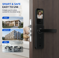 Tuya App Digitale Slimme Camera Slot Intelligent WiFi Vingerafdruk Slimme Deurslot Ingebouwd Scherm voor Huisbeveiliging