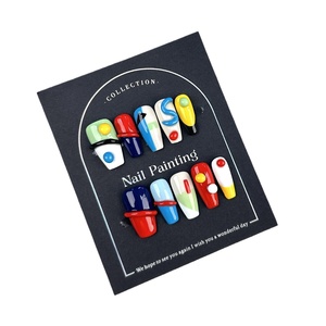 Automne <span class=keywords><strong>hiver</strong></span> nouveauté peint à la main purement à la main artistique ongles français importation directe portable couleur ongles artificiels - Product Image 5