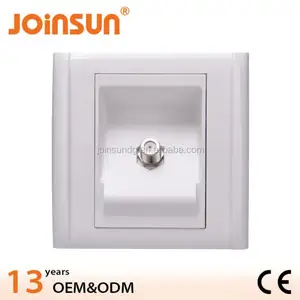 Qming qming White durable CE TV socket top 10 wall socket (Hardware product)