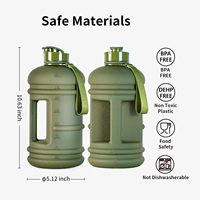Bouilloire de 2.2 litres Grande bouteille d'eau réutilisable Récipient d'eau de 75 oz demi-gallon Entraînement de gymnastique étanche sans BPA