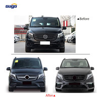Kit de Carrocería GUGO W447 para Mercedes-Benz Clase V 2014, Mejora Deportiva, Parachoques Delantero y Trasero ABS, Rejilla de Diamantes, Puntas de Escape W447
