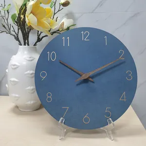 Orologio da parete decorativo personalizzato con parti dell'orologio a mano dell'orologio in legno per l'intera vendita