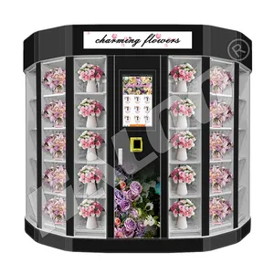 LED light on the machine 36 Locker flower vending machine cash coin and card reader on the machine keep fresh