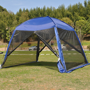 <span class=keywords><strong>Tente</strong></span> dôme en nylon imperméable pour 6 personnes, avec moustiquaire, pour sports de plein air, camping et randonnée, abri solaire hexagonal - Product Image 5