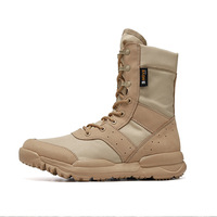 Bottes tactiques pour hommes TONMO, imperméables, pour le travail, l'escalade, le sport, la randonnée, semelle en caoutchouc, dessus en daim, doublure en mesh