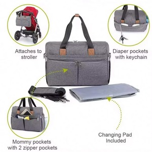 กระเป๋าผ้าอ้อมแบบมัลติฟังก์ชั่นขนาดใหญ่สำหรับเดินทาง ตัวอย่างฟรี - Product Image 4