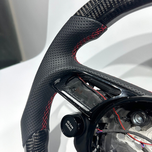 Volant personnalisé en fibre de carbone noire avec deux boutons pour <span class=keywords><strong>Audi</strong></span> Série Berline A3 A4 A5 S3 S4 S5 <span class=keywords><strong>RS3</strong></span> RS4 RS5, design sport en forme de D - Product Image 5