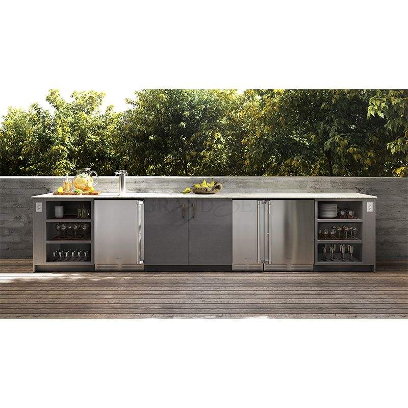 Professional Outdoor Kitchen Island Stainless Steel BBQ Kitchen Cabinet ...