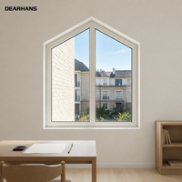 Fenêtre à battant en aluminium sur mesure, cadre découpé CNC, double vitrage, couleur personnalisée, fenêtres à battant pour maison, design coupe-vent