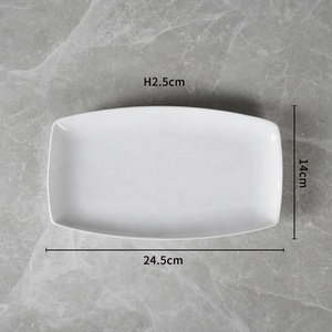 Đồ Dùng Nhà Hàng Khách Sạn Khác Tùy Chỉnh Đĩa Sứ Platos Dùng Bữa Tối Màu Trắng Hình Chữ Nhật <span class=keywords><strong>9.5</strong></span> Inch - Product Image 4