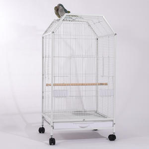 Çok fonksiyonlu kuş kafesi büyük kuş papağan kalınlaşmış Metal kolay temiz kuş üreme kafesi interaktif ışıklık üst çatı ile - Product Image 4