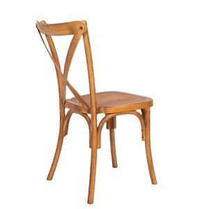Chaise de <span class=keywords><strong>salle</strong></span> à manger empilable en plastique PP imperméable avec dossier croisé, durable, style ferme, pour la vente en gros, les mariages, les événements de jardin et la <span class=keywords><strong>location</strong></span> - Product Image 1