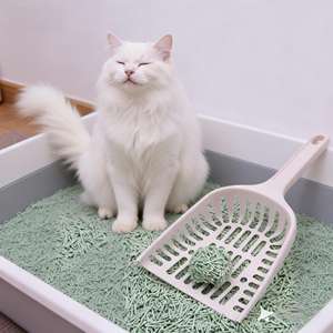 Litière pour chat en fibre de pois, écologique et durable, charbon actif, jetable dans les toilettes, sans blocage, parfum lavande, agglomération rapide - Product Image 1