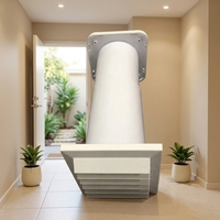 Diffuseur de ventilation mural carré en ABS pour système CVC moderne, réglable pour intérieur et extérieur, idéal pour hôpitaux, salles de bain et cuisines