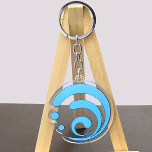 <span class=keywords><strong>Genshin</strong></span>-Llavero de impacto para Cosplay de Anime, colgante con logotipo de doble cara, acrílico, regalos de recuerdo - Product Image 3