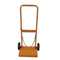 Chariot de soudage en acier personnalisable OEM, support pour bouteilles de gaz, transport d'outils, avec double chaîne robuste et roues en caoutchouc, sur mesure
