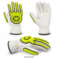 Gants de travail de sécurité personnalisables HTR Wholesale HPPE anti-coupure lisses vert-gris 260-270MM pour l'usinage