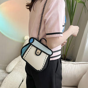 <span class=keywords><strong>Sac</strong></span> à bandoulière en toile tendance pour <span class=keywords><strong>femme</strong></span>, style japonais, motif 3D, sacs à main pour femmes - Product Image 2