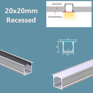 Système d'éclairage à <span class=keywords><strong>corniche</strong></span> <span class=keywords><strong>LED</strong></span> linéaire à encastrer RGBW personnalisable et à intensité variable Installation cachée <span class=keywords><strong>Plafond</strong></span> moderne Design Aluminium - Product Image 2