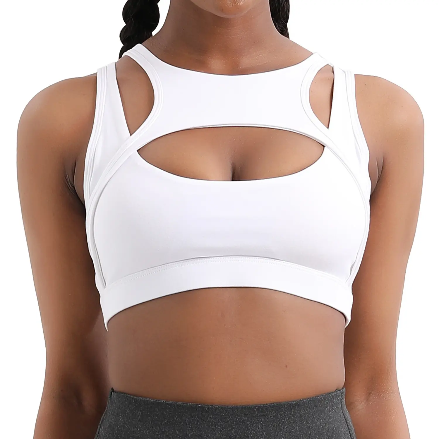 S-XL Beha olahraga wanita, bantalan dampak tinggi Bra olahraga tanaman Yoga Fitness Gym Top pakaian olahraga korset Push-up